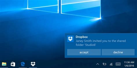 Dropbox Windows 10 App Features