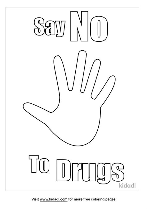 Drug Free Coloring Pages Printable
