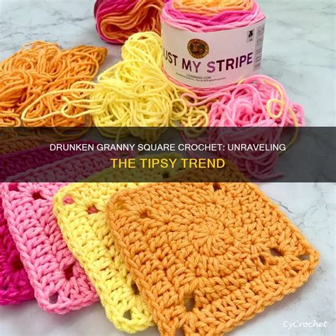 Drunken Granny Square Crochet Pattern