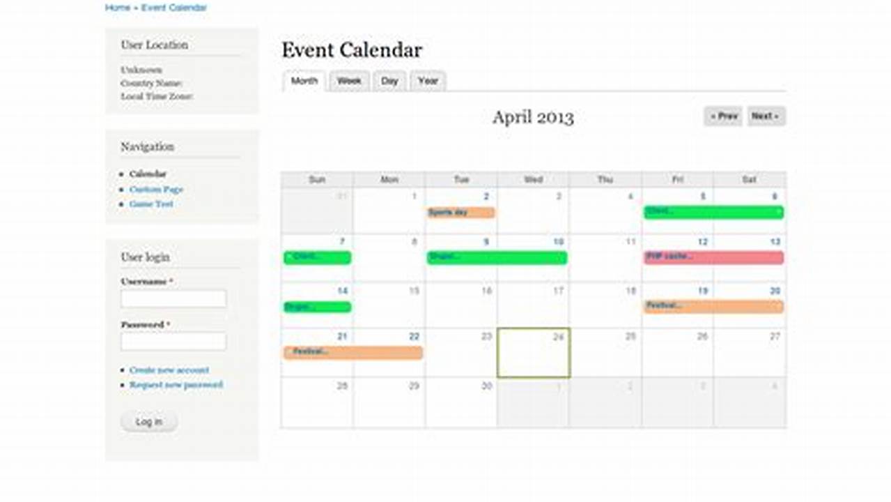 Drupal 9 Calendar Module