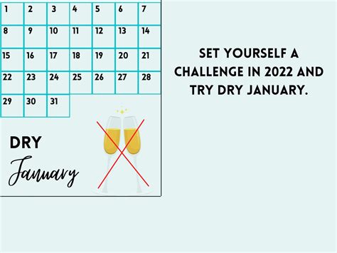 Dry January Calendar