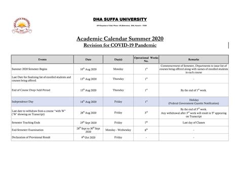 Dsu Academic Calendar