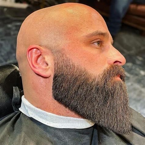 Ducktail Beard Bald Head