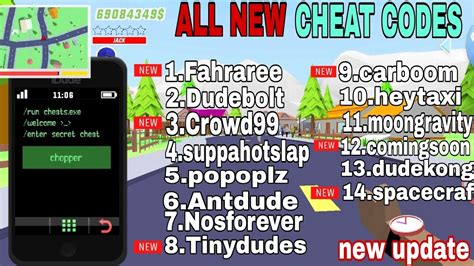 Dude Theft Wars Cheats: Cheat Codes[New Cheat Codes][July 