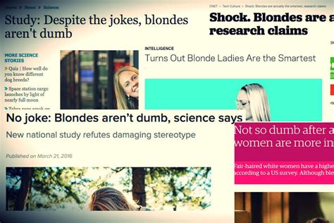 Dumb blonde stereotype