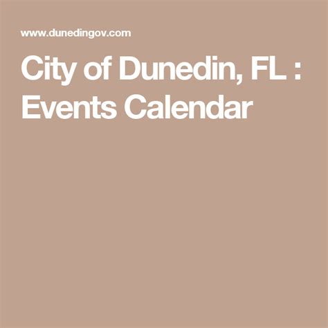 Dunedin Event Calendar