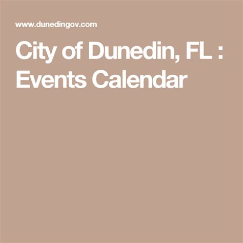 Dunedin Events Calendar