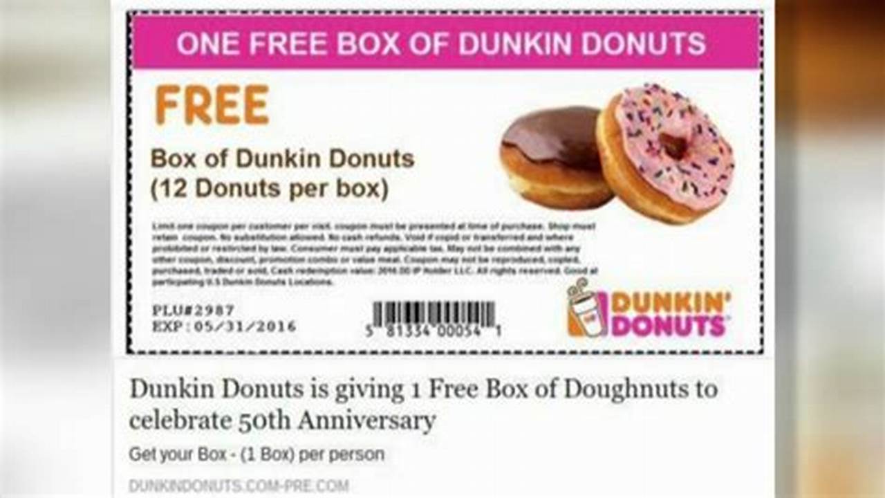 Dunkin Donuts Promo Code Free 2024