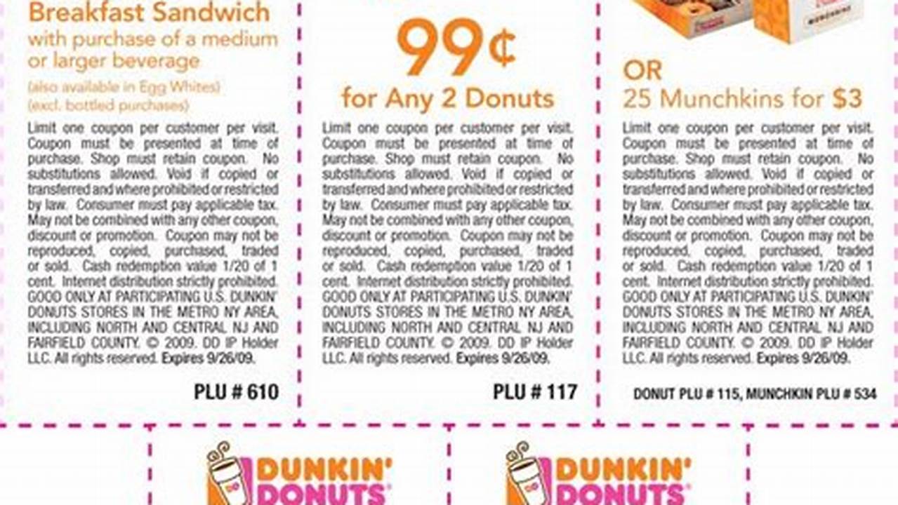 Dunkin Donuts Promo Codes 2025