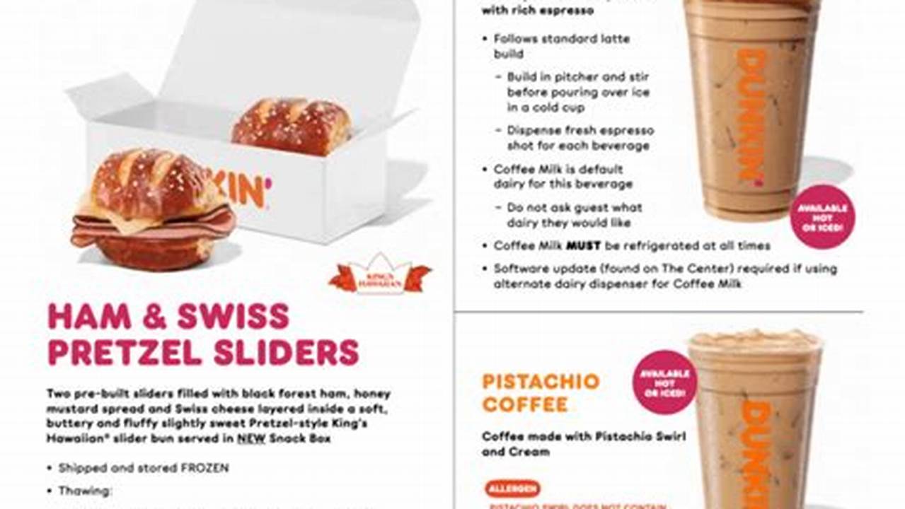 Dunkin Spring 2025 Menu