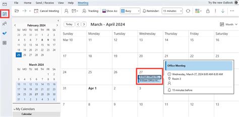 Duplicate Outlook Calendar Event