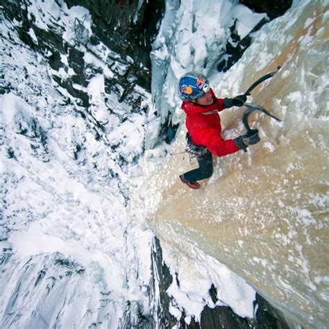 During Ice Climbing Session