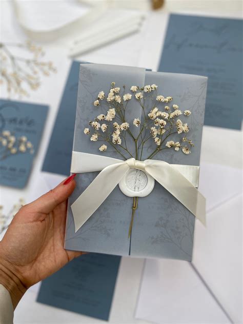 Dreamy Dusty Blue Wedding Invites to Make Your Love Story Come Alive on Etsy!