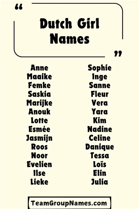 Dutch Girl Names Starting With P