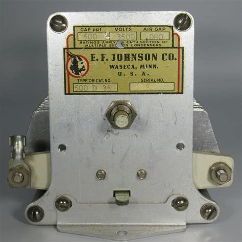 E F Johnson Variable Capacitors Catalog