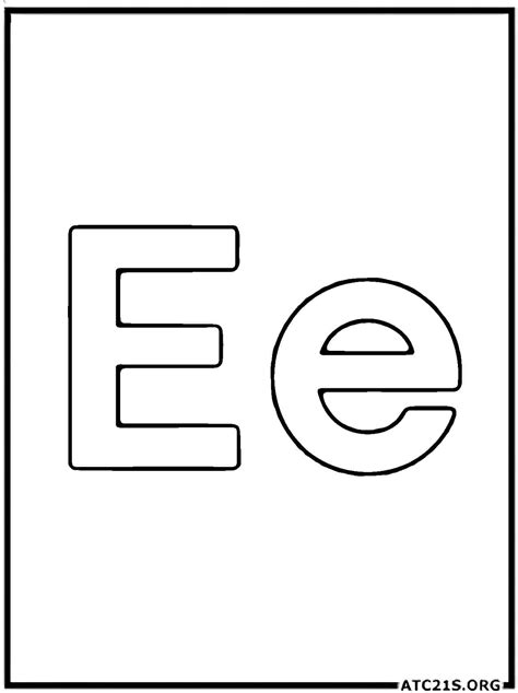 E Is For Coloring Page