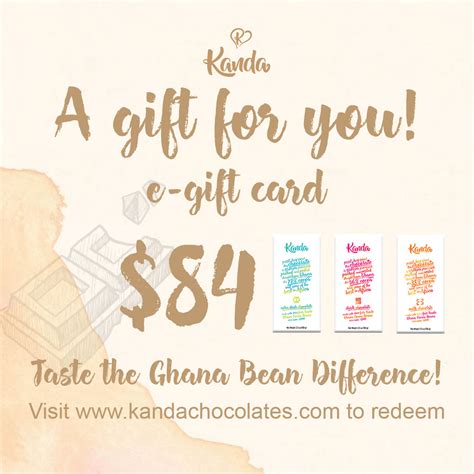 E-Gift Card; Gift Card For Chocolate | [Select Amount Below] | Kanda  Chocolates