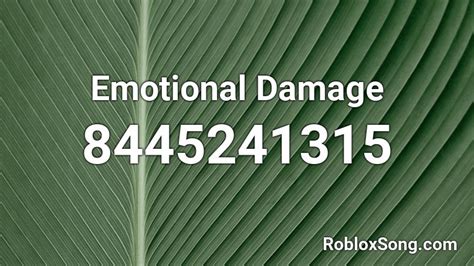 EMOTIONAL DAMAGE Roblox ID