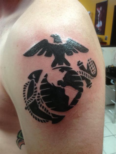 Eagle Globe And Anchor Tattoo on Chest TattooMagz