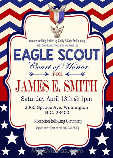 Eagle Scout Invitations Template Free