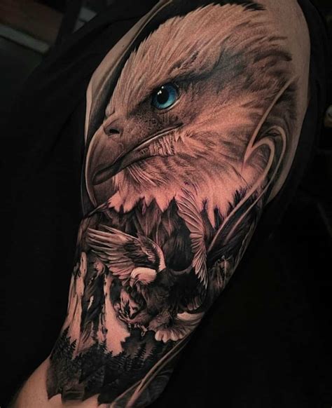 Eagle sleeve tattoo by gettattoo on DeviantArt