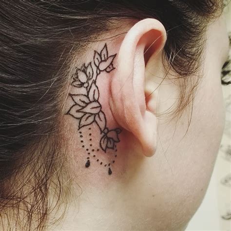tattoo behind ear on Tumblr