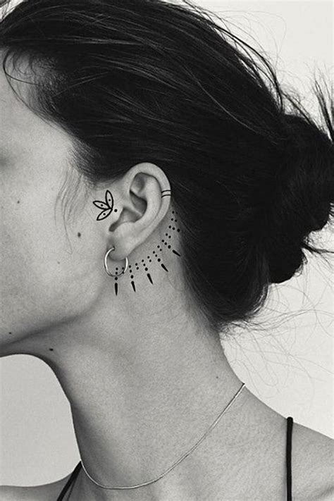 55+ Excellent Mini Ear Tattoo Designs & Meanings Powerful