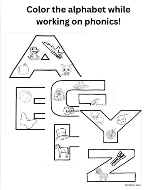 Early Literacy Coloring Sheets