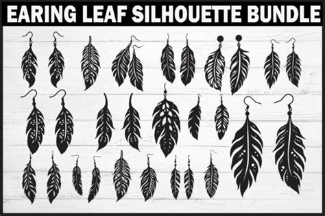 Download Earring Bundle, Leaf Templates For Silhouette