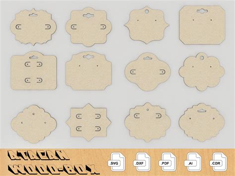 Download Earring Display Cards Bundle DXF Files