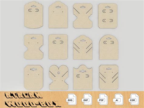 Download Earring Display Cards Creativefabrica DXF Files