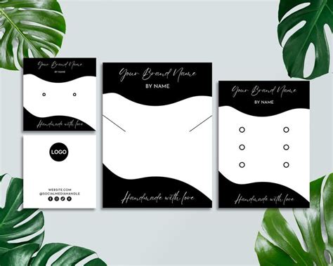 Download Earring Display Cards Easy Edite