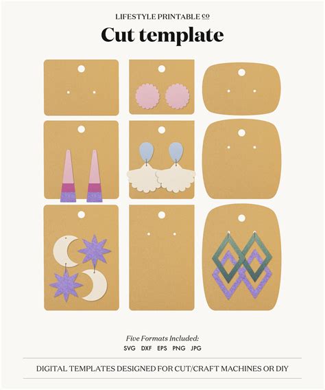 Download Earring Display Cards Files for Cricut