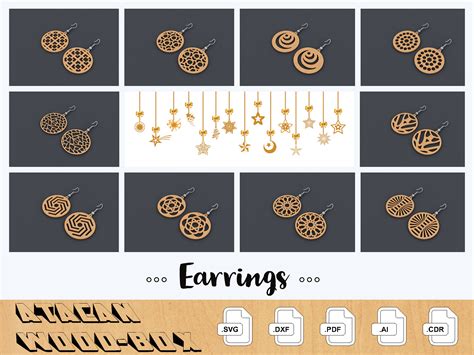 Earring Jewelry Set SVG DXF CDR File 178