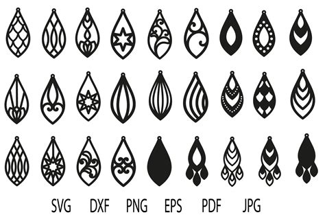 Adorn Your Looks with Mesmerizing Earring Patterns SVG - Enhance Your Style Game Today!