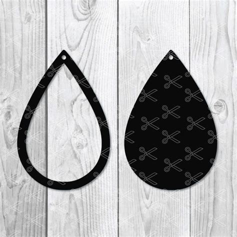 Download Earrings Tear Drop DXF Files
