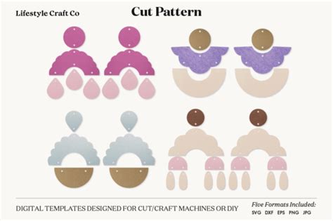 Download Earrings Template Cut File Cut Images