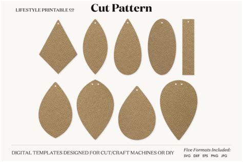 Download Earrings Template Cut File For Cricut