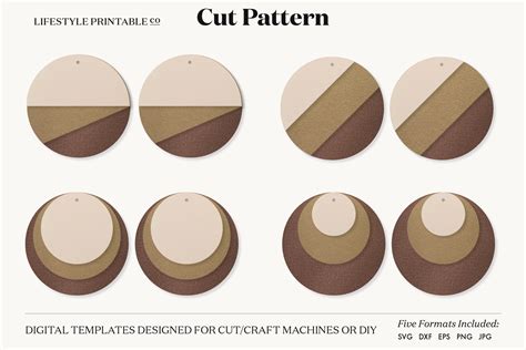 Download Earrings Template Cut File Images