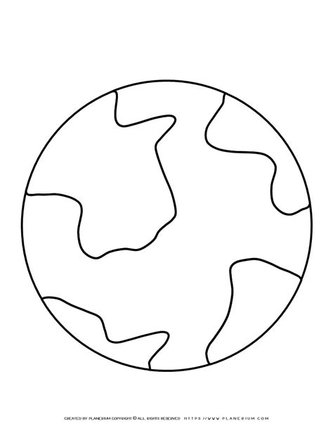 Earth Outline Printable