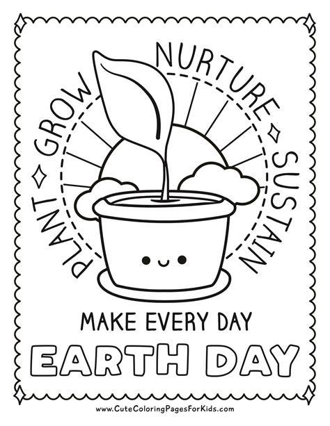 Earth Day Color Page