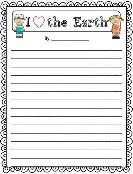 Earth Day Writing Template