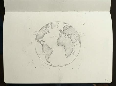 Earth drawing shading