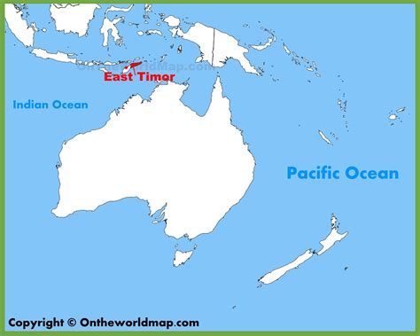 East Timor Located World Map
