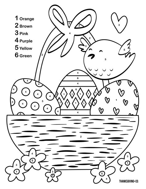 Easter Color By Numbers Printables