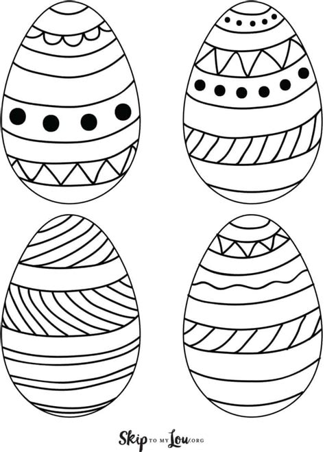 Easter Eggs Template Printable