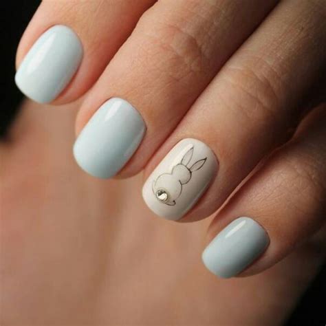 Bunny with Tail Easter Nail Art Tutorial Style on Main