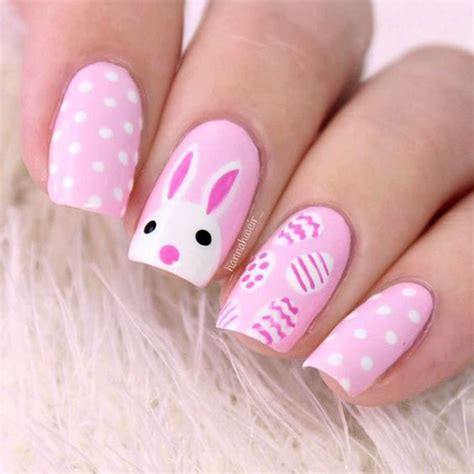 Easter Nails Hot Pink: