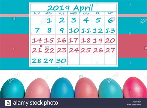 Easter 2019 Calendar Date