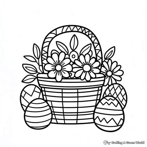 Easter Basket Coloring Pages Easy